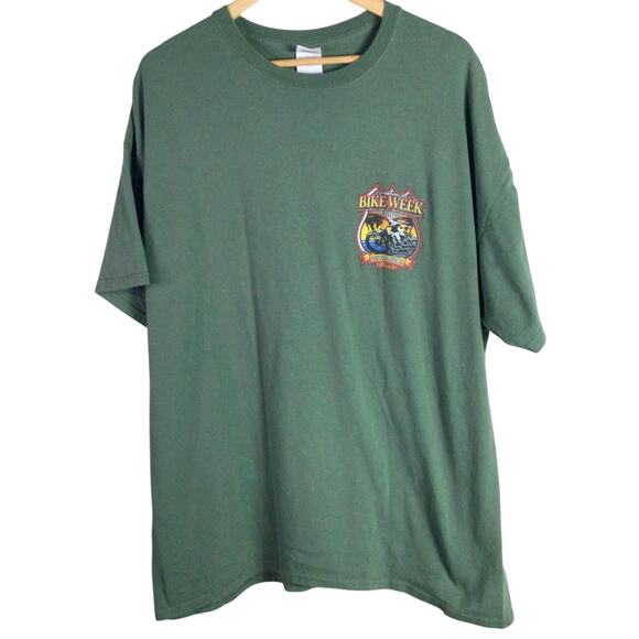 2014 73rd Annual Bike Week Daytona Beach Florida T Shirt Green 2XL - Picture 3 of 5
